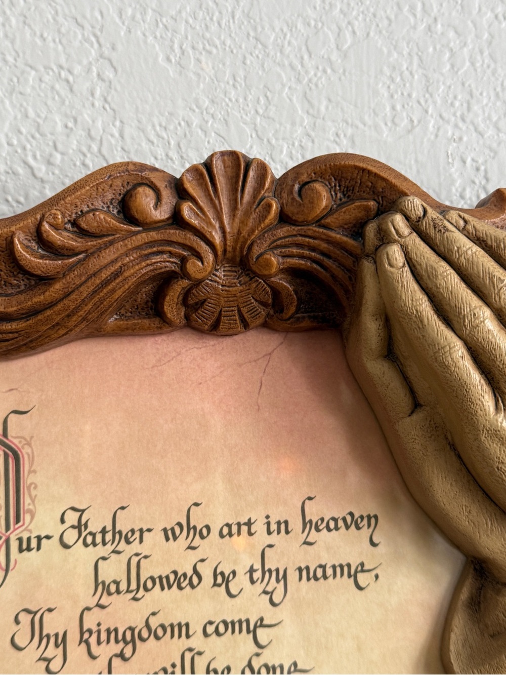 Vintage Lords Prayer 3D Faux Wood Picture - Picture 8 of 13